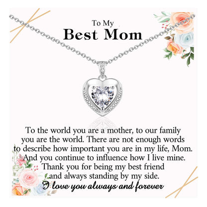 ACOGVN Necklace Gifts for Mom Christmas Birthday Valentines Day Mothers Day Gifts Stocking Stuffers for Mom Women Trendy Hearts Necklace Jewerly Gifts Presents for Mom Mother from Daughter Son