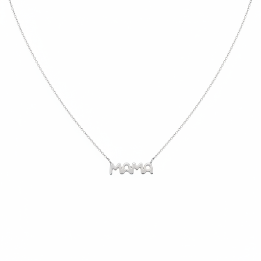 Risamil Mama Necklace | Dainty Silver Choker Chain | Mother's Day Gift for Her